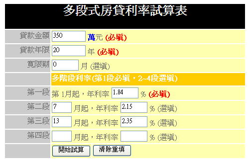 房貸試算二